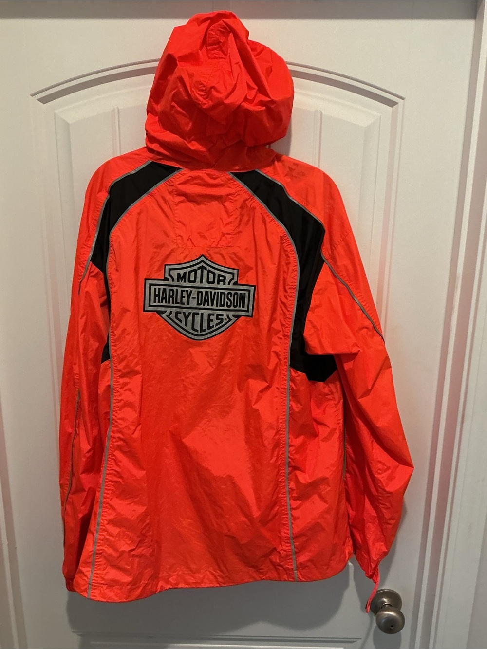 Harley-Davidson Bright Orange and Black Two-Piece Rain Suit - Picture 6 of 16